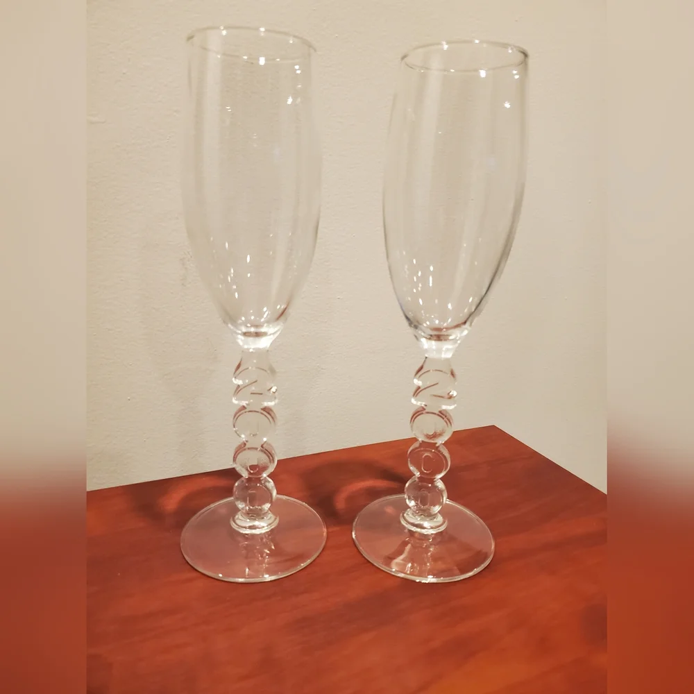 Millenium Champagne Glasses - set of 2